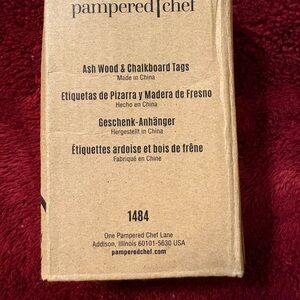 Pampered Chef Wooden Label with Twine NIB